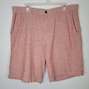 Patagonia Mens Organic Back Step Shorts Size 36 Hemp 9.5" Pink Red Preppy Beach